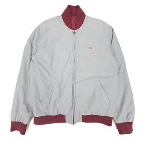 OBEY Reversible Quilted Bomber Windbreaker Jacket Mens Large Burgundy Gorpcore